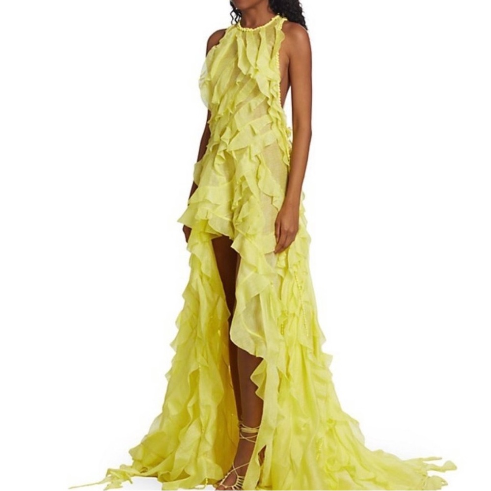 Zimmerman Wonderland Sleeveless Ruffle Gown